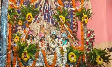 आधी रात जन्मे नंदलाल, जयकारों से गूंज उठा राजगढ़ का बांके बिहारी मंदिर
