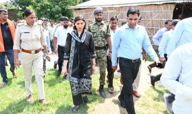 बाढ़ को लेकर प्रशासन हाई अलर्ट, प्रभारी सचिव ने प्रभावित इलाकों का लिया जायजा