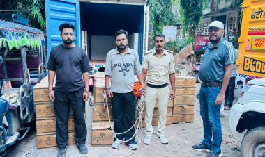 डाक पार्सल की आड़ में शराब की बड़ी खेप, 10 लाख की विदेशी शराब के साथ दो गिरफ्तार