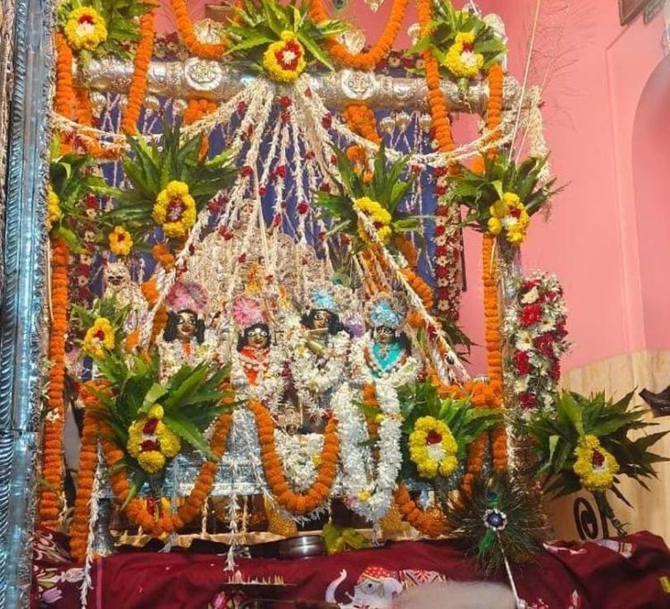 आधी रात जन्मे नंदलाल, जयकारों से गूंज उठा राजगढ़ का बांके बिहारी मंदिर