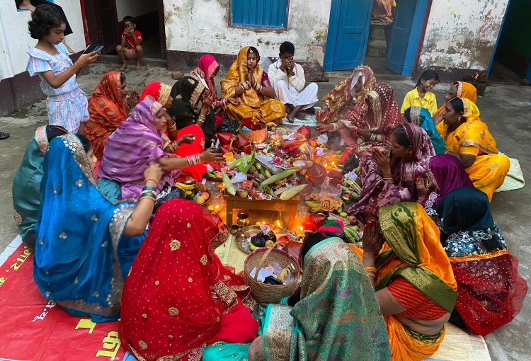 प्रखंड क्षेत्र में महिलाओं ने धूमधाम से किया तीज व्रत