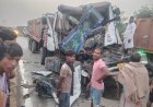 प्रताप सागर में भीषण हादसा डंपर चालक और खलासी की मौत, मौके पर पहुंची पुलिस