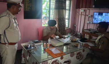 मुफस्सिल थाने में एसपी का औचक निरीक्षण
