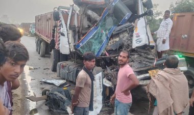प्रताप सागर में भीषण हादसा डंपर चालक और खलासी की मौत, मौके पर पहुंची पुलिस
