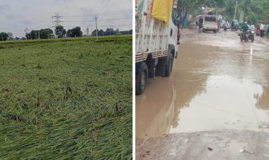 अर्नब का कहर: दो दिनों की बारिश ने बक्सर को किया बेहाल, किसानों की फसल बर्बाद