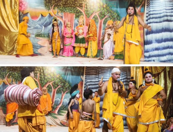 रामलीला में गूंजा धर्म और पराक्रम का संदेश, कृष्णलीला में वामनावतार ने मोहा मन