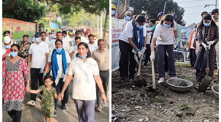 नहर किनारे उतरे अफसर, झाड़ू थामी और दिया स्वच्छता का संदेश
