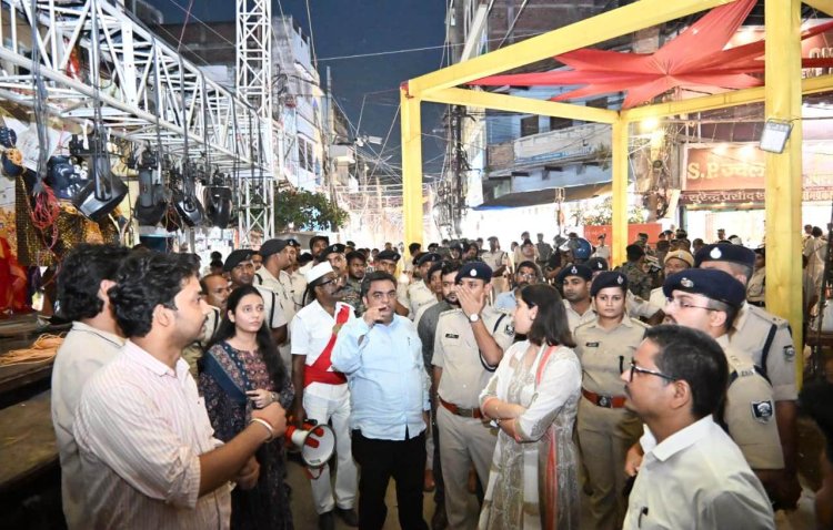 दशहरा पर बक्सर में सुरक्षा का सख्त पहरा, डीएम-एसपी ने संभाली कमान