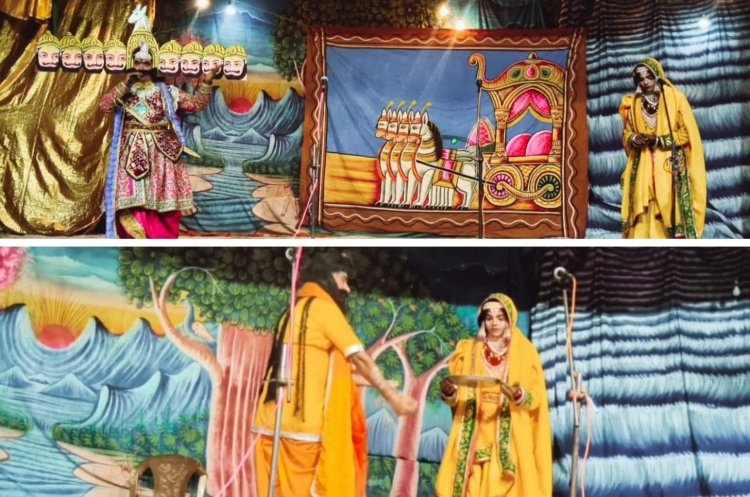 बक्सर की रामलीला में गूंजा जय श्रीराम, सुग्रीव-बाली प्रसंग ने बांधा समां